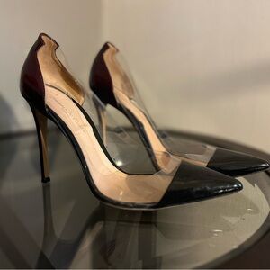 Gianvito Rossi Tricolor Patent Leather and PVC Plexi Pumps size 38 1/2